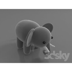 Toy - Toy grey elephant 