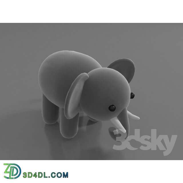 Toy - Toy grey elephant