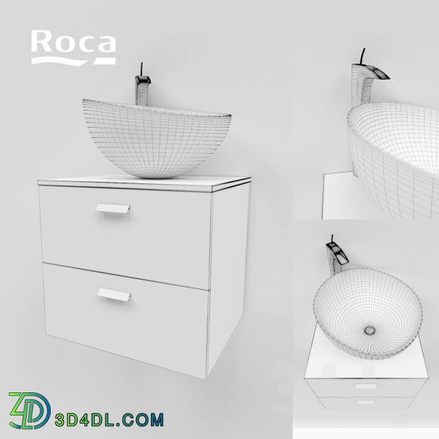 Wash basin - Sink Roca Bol with Evol mixer Pedestal Victoria Basic