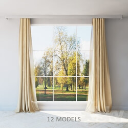 Curtain - Curtains. A set of 12 models 