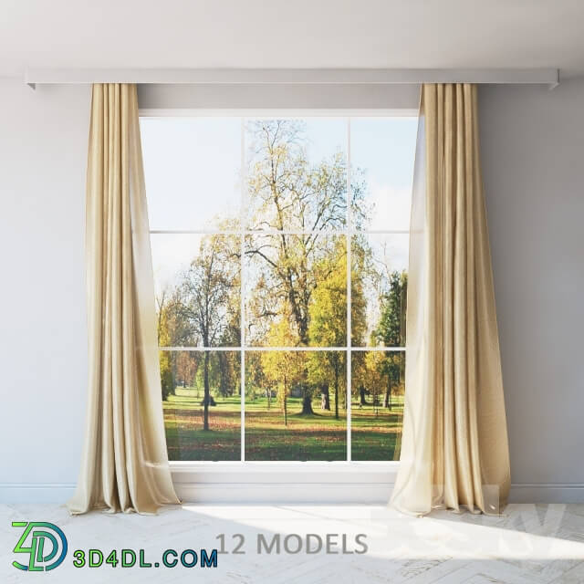 Curtain - Curtains. A set of 12 models