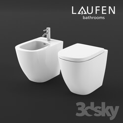 Toilet and Bidet - Laufen Palomba Floorstanding bidet and WC 
