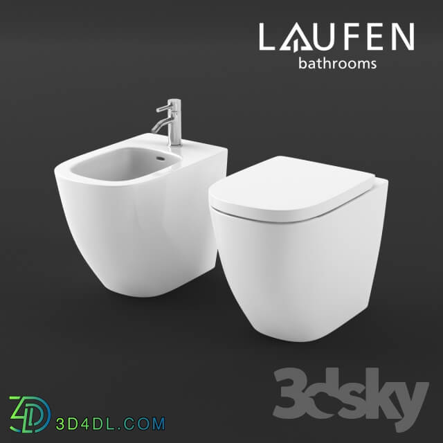 Toilet and Bidet - Laufen Palomba Floorstanding bidet and WC