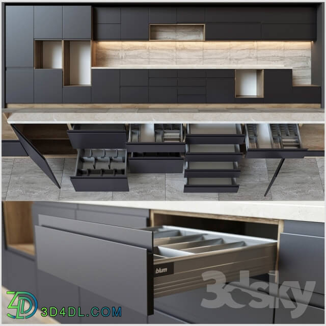 Kitchen - Kitchen units with accessories Blum