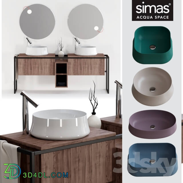 Bathroom furniture - Simas Sharp _amp_ Frame Set