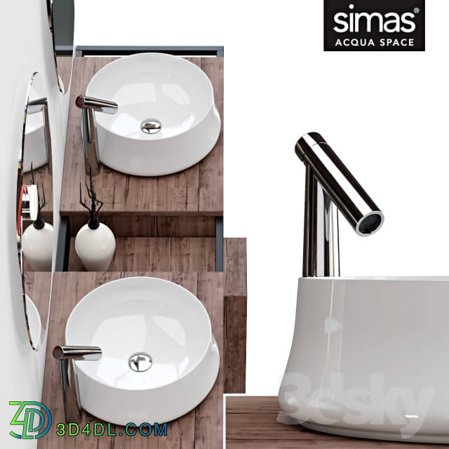 Bathroom furniture - Simas Sharp _amp_ Frame Set