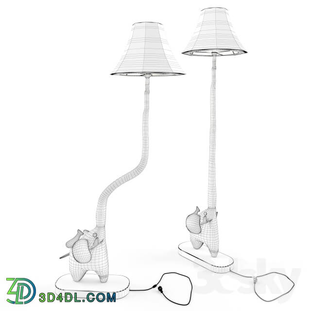 Floor lamp - Childrens floor lamp Elephant floor lamp