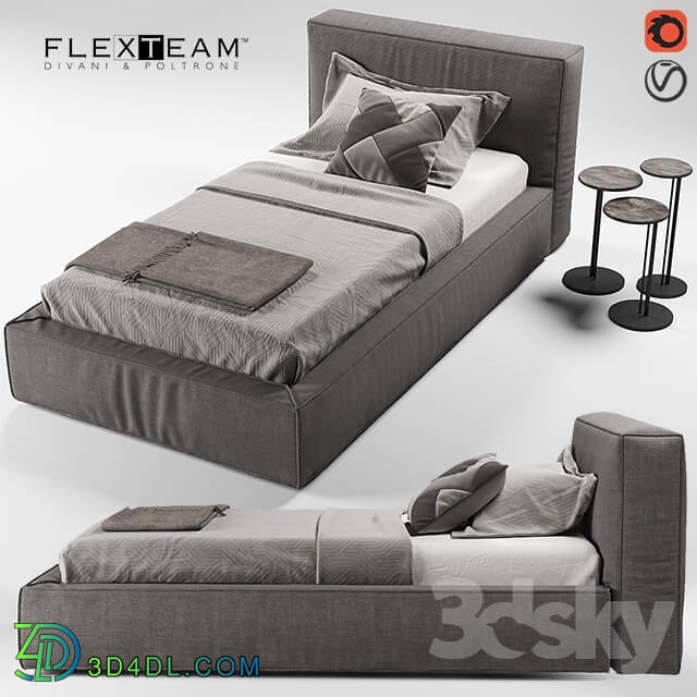 Bed - FLEXTEAM SLIM ONE bed _single_