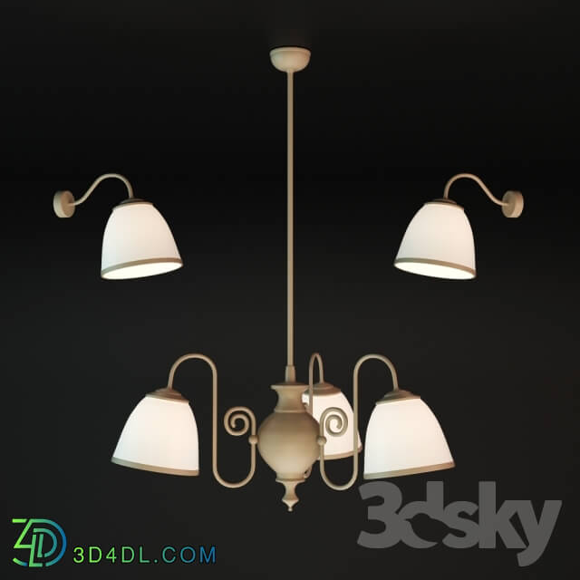 Ceiling light - Chandelier and sconces