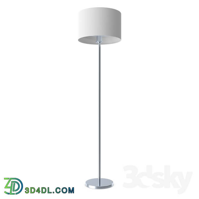 Floor lamp - 95174 Floor lamp PASTERI_ 1х60W _E27__ Ø380_ H1510_ nickel matt _ textile_ white_ copper