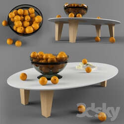 Table - Table with oranges 