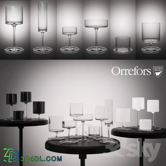 Tableware - Orrefors glasses by Karl Lagerfeld