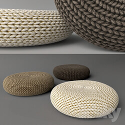 Other soft seating - Knitted pouf 