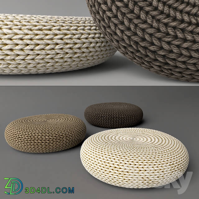 Other soft seating - Knitted pouf