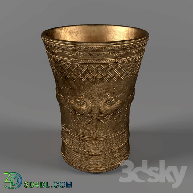 Other decorative objects - gold old vase
