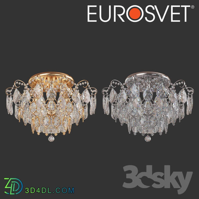 Ceiling light - OM Ceiling chandelier with crystal Eurosvet 10081_6 Crystal