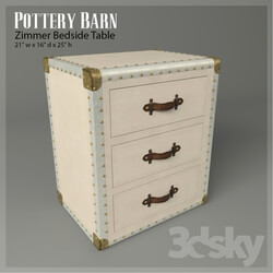 Sideboard _ Chest of drawer - Bedside table Zimmer Bedside Table _Pottery Barn_ 