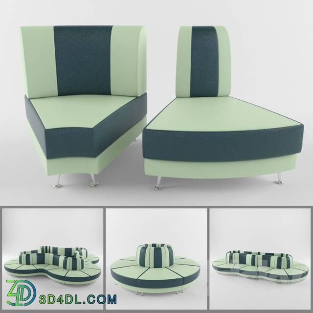 Sofa - The modular elements of the sofa for the office