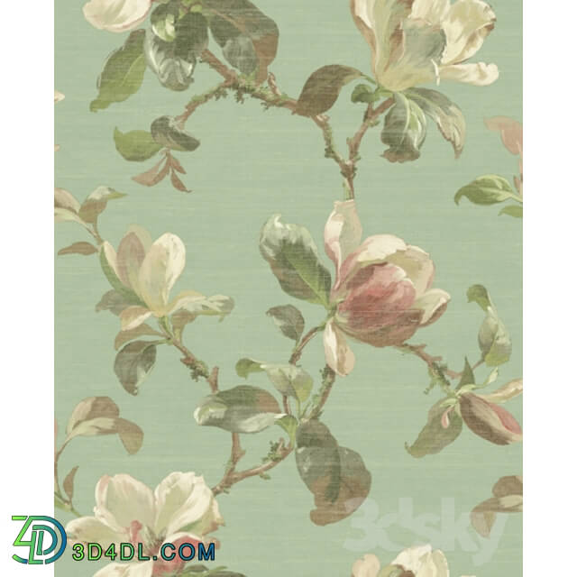 Wall covering - Wallquest wallpaper collection Ravenscliffe Magnolia Sidewall