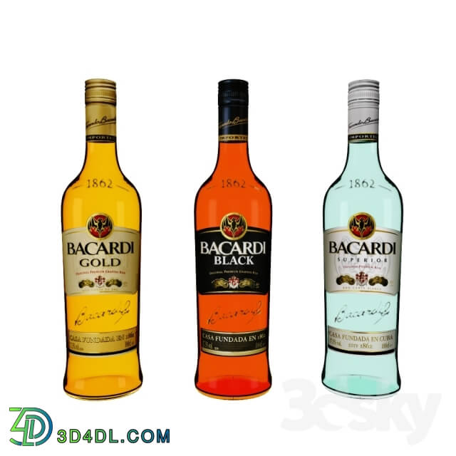 Food and drinks - Bacardi - Gold_ Black_ Superior