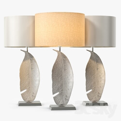 Table lamp - Heathfield _ Co Leaf Nickel Large Table Lamp 