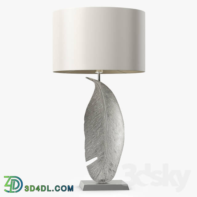 Table lamp - Heathfield _ Co Leaf Nickel Large Table Lamp