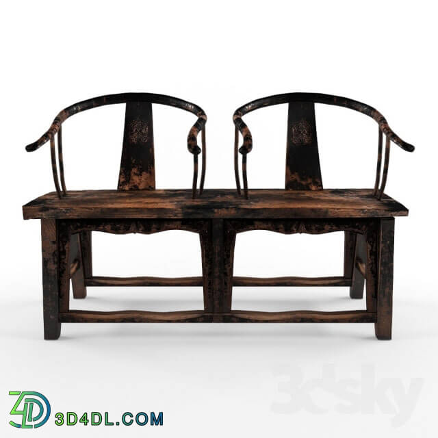 Other - Bench Antique Rustic Elm Wood Bench