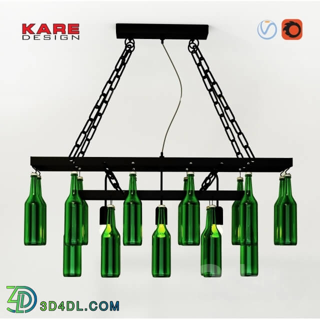 Ceiling light - Chandelier _quot_beer bottle_quot_ _Beer Bottles_