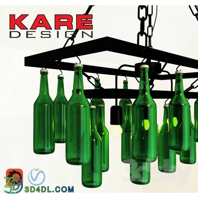 Ceiling light - Chandelier _quot_beer bottle_quot_ _Beer Bottles_