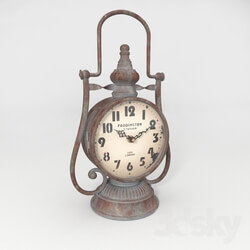 Other decorative objects - Railroad_Lantern_Tabledesk_Clock_Train_Station_London_Vintage_Style 