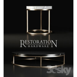 Table - Restoration hardware nicholas marble round tables 