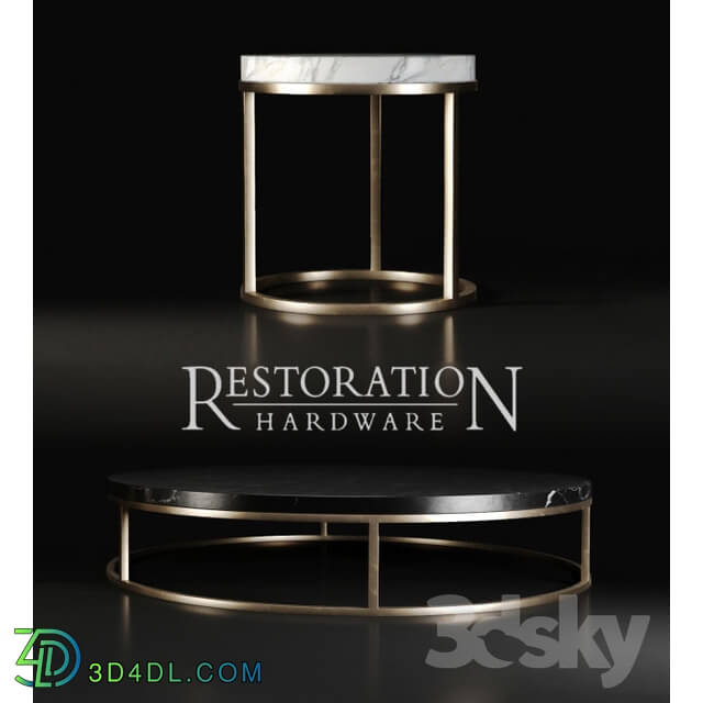 Table - Restoration hardware nicholas marble round tables