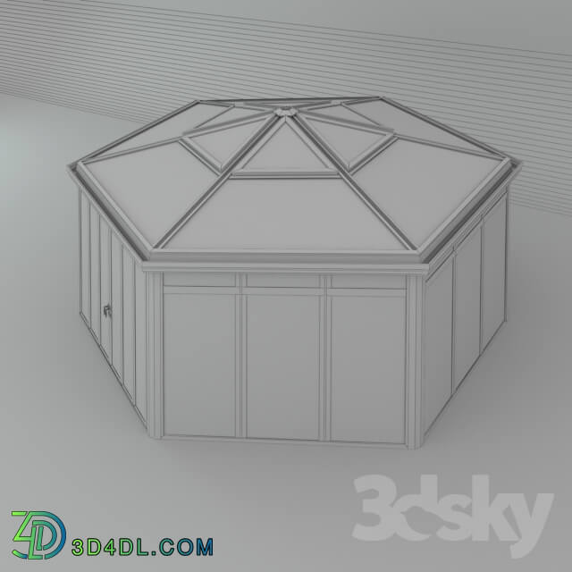 Other architectural elements - Winter garden __ 16_ CMC 50 MODUS. Tent with shestiskatnoy roof_ detached