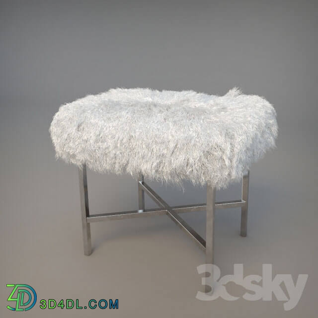 Other soft seating - Poof with fur