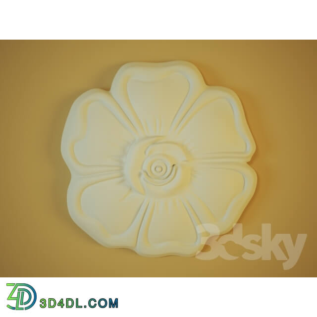 Decorative plaster - plaster flower