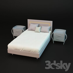 Bed - Bed and nightstand 