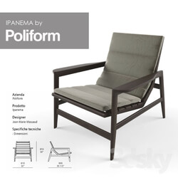 Arm chair - Poliform ipanema armchair 