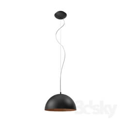 Ceiling light - 94937 Suspension GAETANO 1_ 1x60W _E27__ Ø380_ H1500_ steel_ black_ copper 