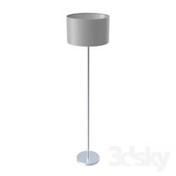 Floor lamp - 95173 Floor lamp MASERLO_ 1х60W _E27__ Ø380_ H1510_ nickel matt _ textile_ gray-brown_ silver 