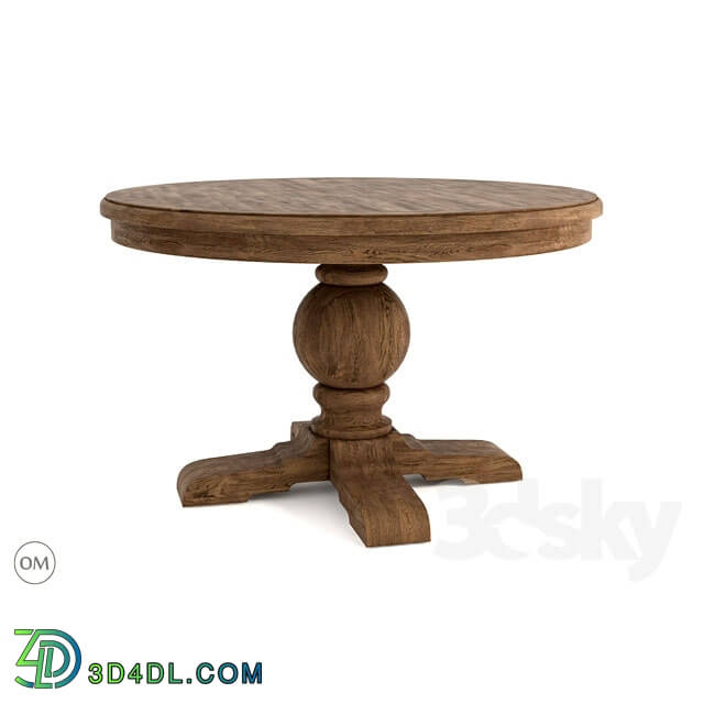 Table - Round trestle table 48 __ 8831-1001M