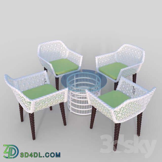 Table _ Chair - Table _ chair rattan