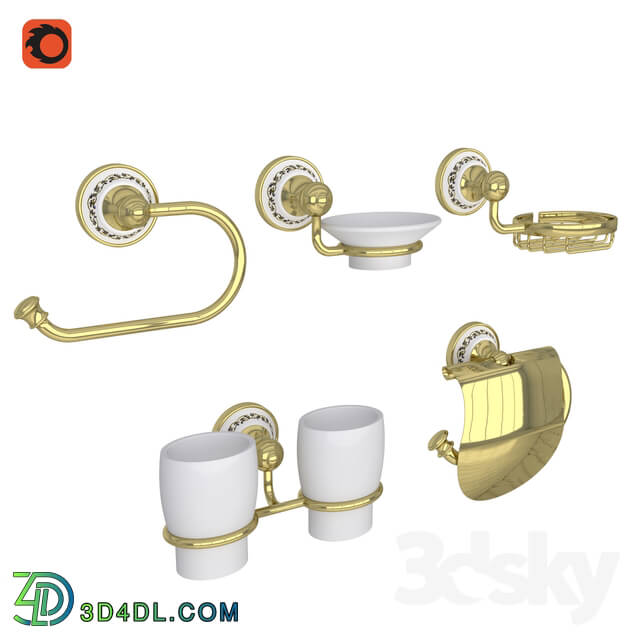 Bathroom accessories - OM Accessories Fixsen Bogema Gold for the bathroom