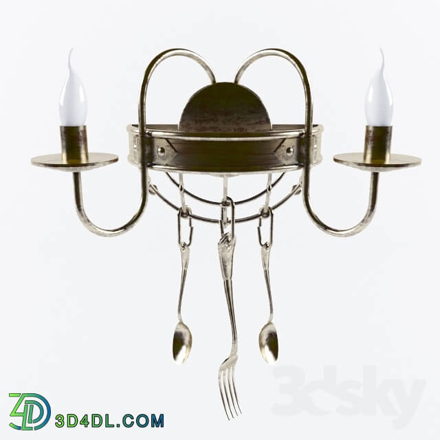 Wall light - Wall lamp with 2 spoons