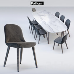 Table _ Chair - Poliform chair MAD DINNING Chair_ table MAD DINNING Table 