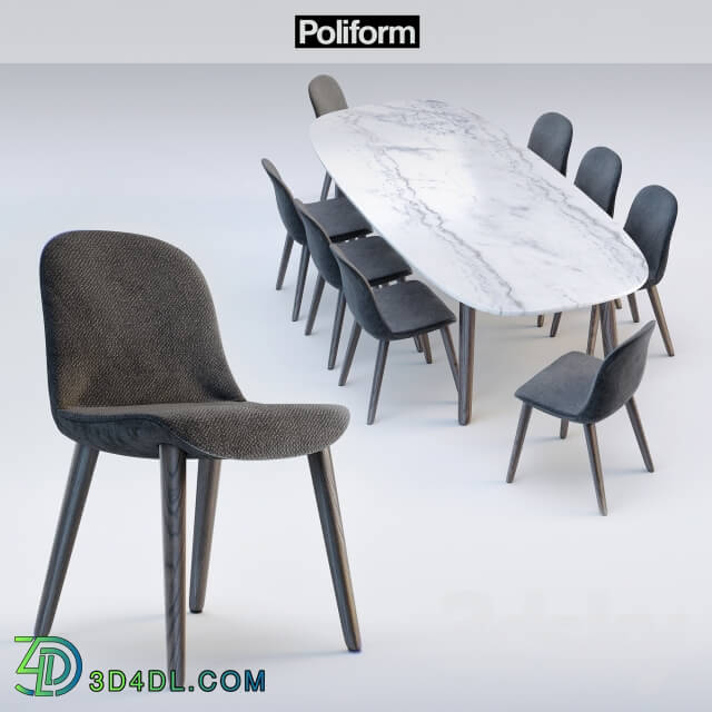 Table _ Chair - Poliform chair MAD DINNING Chair_ table MAD DINNING Table