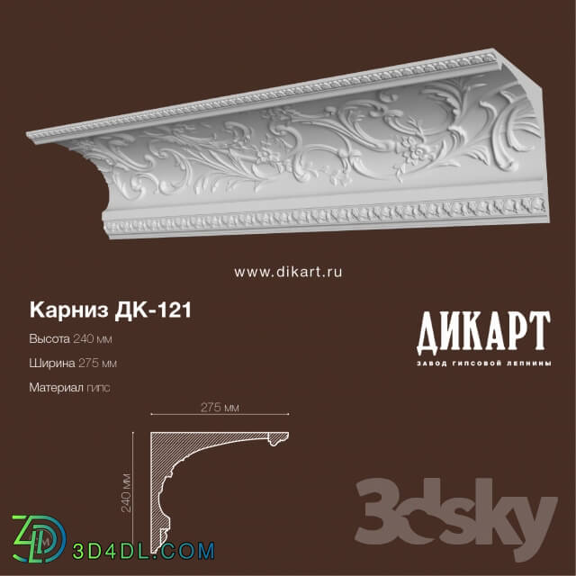 Decorative plaster - DK-121.H240x275mm