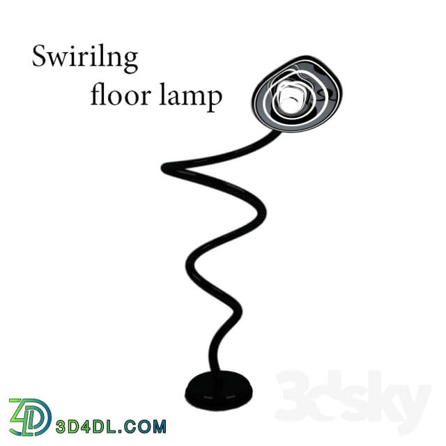 Floor lamp - Swirling floor lamp