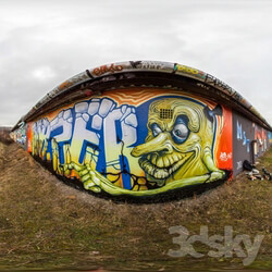 HDRI - graffiti wall HDRI 