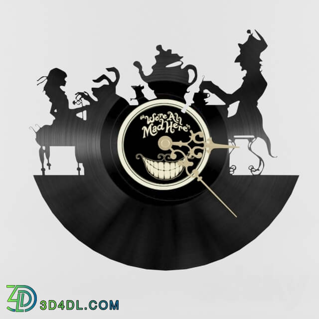 Other decorative objects - Clock _mad tea party_