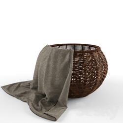 Bathroom accessories - wicker basket 